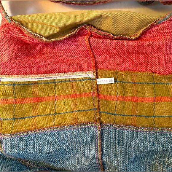 EUC - Handmade ONE OF A KIND Tote - Cloth and Leather “Sky’s the Limit S… - Picture 6 of 14